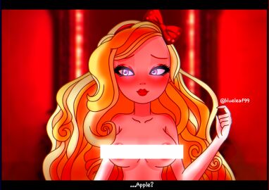 apple_white blueleaf99 breasts censor_bar ever_after_high girl
