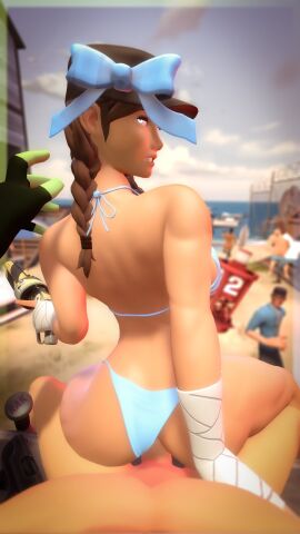 1boy 1boy1girl 1girls 3d 3d_(artwork) backshots beach bikini bikini_bottom bikini_bottom_aside faceless_male female femscout gun light_skin looking_at_viewer male nz_rak public public_sex pyro_(team_fortress_2) scout_(team_fortress_2) sex solo_focus straight tagme team_fortress_2