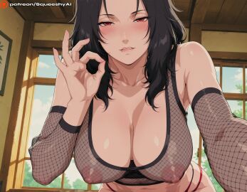1girls ai_generated big_ass big_breasts boobs_out breasts breasts_out busty curvy detailed_background female fishnet_clothing fishnets heavy_blush huge_boobs huge_breasts kurenai_yuhi looking_pleasured male/female milf naruto naruto_(series) naruto_shippuden nipple_slip nipples nude open_mouth oral perky_breasts pleasure puffy_nipples solo squeeshyai submissive submissive_face thick thighs tits_out wide_hips yuuhi_kurenai