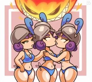 3girls ai_assisted ai_generated animated clash_(series) clash_royale female kissing musketeer_(clash_royale) tagme triple_kiss video