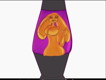 acutegabby animate_inanimate animated anthro breast_expansion breast_growth breast_growth_(enlargement) breasts expansion female frame_by_frame lagomorph lamp lava_lamp leporid mammal poorly_drawn rabbit slime solo