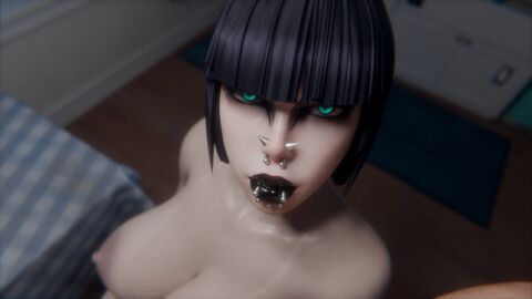 1girls 2025 3d areolae bangs black_lipstick black_makeup completely_nude dark_blue_hair detailed_background eyeliner female female_only goth goth_girl heavy_makeup indoors lip_piercing lipstick looking_at_viewer madeline_zoldak makeup nipples nose_piercing nude nude_female original original_character piercing piercings preview shiny_skin slightly_chubby slightly_chubby_female solo tanlines teaser turquoise_eyes vekkte winged_eyeliner