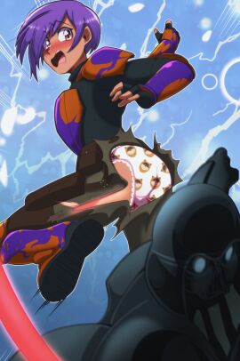 1girls blush childish_panties darth_vader embarrassed euf euf-dreamer female lightsaber panties print_panties purple_hair red_lightsaber sabine_wren star_wars star_wars_rebels torn_clothes torn_clothing torn_pants underwear white_panties white_underwear