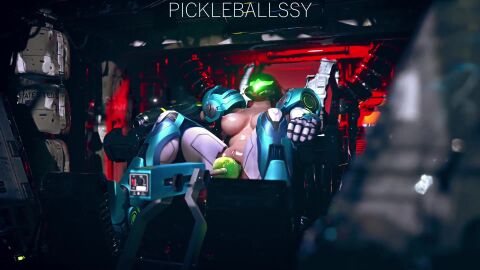1girls 3d animated armor breasts dildo masked_female metroid pickleballssy samus_aran sex_machine sound tagme video