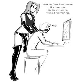 1boy 1girls 2d black_and_white boot_fetish boots breasts celera_prime couple couple_(romantic) couple_sex cute dominant_female dominatrix domme domme_girl_and_gamer_boy elbow_gloves english english_text female femdom femdom_caption foot_fetish footwear funny gamer gaming gaming_headset gaming_while_penetrated gentle_femdom gloves goth_girl goth_girl_and_gamer_boyfriend high_heel_boots high_heels latex latex_boots latex_gloves leather leather_boots leather_gloves long-haired_female long_hair male meme monochrome olivia_(celera_prime) original original_character original_characters patent_boots pegging riding_crop romantic shoe_fetish shoes strap-on strapon strapon_in_ass strapon_sex submissive_male thigh_boots thighhigh_boots thighhighs thighs whip whip_marks whipping whipping_marks wholesome