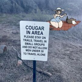 1girls ass barefoot big_ass bob_cut comedy cougar doctorloops female female_only flats humor meme milf monika_(doctorloops) picnic pov shitpost shoes_removed sign solo solo_female text veronica_and_mona waving wine_bottle