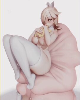 1girls 3d 4:5 animated blonde_hair breasts female light-skinned_female light_skin nintendo open_legs princess_rosalina pussy rushzilla super_mario_bros. tagme thighhighs vertical_video