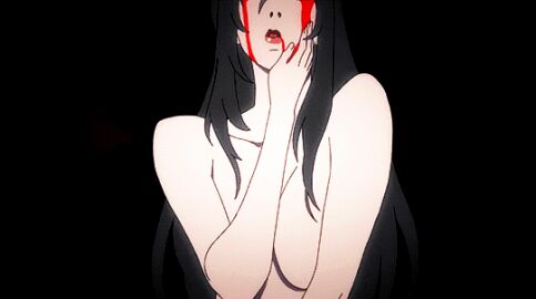 1girls 2009 animated black_background breasts david_productions female female_focus female_only hamyuts_meseta hourglass_figure light-skinned_female light_skin long_hair naked naked_female no_sex no_sound no_vagina no_visible_genitalia nude nude_female pale-skinned_female pale_skin pussy reaching_out screencap solo solo_female solo_focus tatakau_shisho