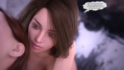 3d breasts cleavage dialogue duo female rev2019