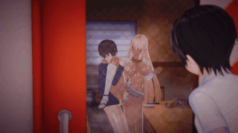 1girls 2boys after_school animated artist_request big_breasts bleached_blonde_hair bleached_hair bouncing_breasts boyfriend-girlfriend boyfriend_and_girlfriend breasts caught caught_cumming caught_in_the_act caught_while_cumming censored character_request clerk clothed_female_clothed_male clothed_male_clothed_female clothed_sex couple couple_love couple_sex cum_outside cumming cumming_from_vaginal_sex cumming_together cumshot feeling_pleasured female female_penetrated gal getting_caught gif gyaru gyaru_gal happy_sex hongcha03 jiggling_breasts karaoke_room koikatsu kuro_gyaru large_breasts long_hair looking_at_another looking_at_partner looking_pleasured making_love male nerd one_leg_raised orgasm orgasming original original_characters otaku panties_aside pussy pussy_penetration school_uniform schoolboy schoolboy_uniform schoolgirl schoolgirl_uniform semen sex sex_standing standing_on_one_leg standing_sex store_clerk straight straight_sex tagme tanned_female tanned_skin ugoira vaginal_penetration voluptuous voluptuous_female voluptuous_teenager