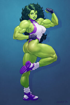 1girls 2024 2d 2d_(artwork) artist_name ass big_ass big_breasts breasts digital_media_(artwork) female female_only fingerless_gloves flexing_bicep gloves green-skinned_female green_body green_eyes green_hair green_skin hulk_(series) jiggeh large_ass legs leotard long_hair marvel marvel_comics muscles muscular muscular_female muscular_legs muscular_thighs nipple_bulge pose posing she-hulk shoes solo thick thick_hips thick_legs thick_thighs thighs