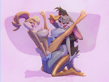 ambiguous_penetration anal anal_penetration anseriform anthro anthro_on_anthro anthro_penetrated anthro_penetrating anthro_penetrating_anthro areola ass avian beak bigdad biped bird bisexual blush breasts bugs_bunny daffy_duck duck female female_penetrated fur furry grey_body grey_fur group lagomorph leporid lola_bunny looney_tunes male male/female male/male male_penetrated male_penetrating male_penetrating_female male_penetrating_male mammal naked nipples non-mammal_breasts nude penetration penile penile_penetration penis rabbit sex tongue tongue_out trio warner_brothers yaoi