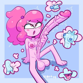 2futas adventure_time arm_support ass balls balls_on_floor blightstar blush breasts candy_humanoid eyes_rolling_back fangs fantasizing fantasy futa_only futanari glans grey_body hyper_penis imagining intersex large_balls large_penis legs_apart long_hair marceline masturbation medium_breasts nipples one_knee_up open_mouth penis pink_body pink_eyes pink_hair ponytail princess_bubblegum saliva sitting sweat tagme thinking_about_another thought_bubble vampire very_long_penis