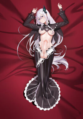 1futa alluring areolae balls big_breasts big_penis breasts censored_nipples clothed clothing convenient_censoring echidna_(re:zero) edit erection futa_only futanari hair_ornament human intersex large_breasts laying_on_back light-skinned_futa light_skin mostly_clothed nipples on_back partially_clothed penis penis_out re:zero_kara_hajimeru_isekai_seikatsu siha smooth_balls smooth_penis solo testicles white_hair witch