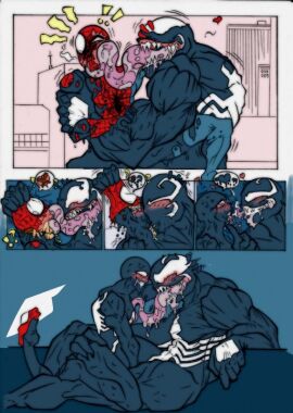 gay male male/male male_only marvel marvel_comics spider-man spider-man_(black_suit) spider-man_(series) symbiote symbiote_suit symbiote_takeover venom venom_(marvel)