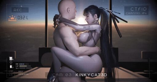 animated eve_(stellar_blade) kinkycat3d kinkykatt3d stand_and_carry_position stellar_blade