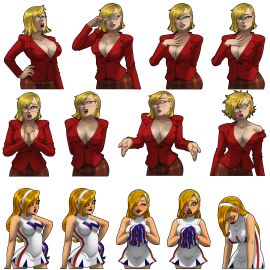 big_breasts blonde_hair cheerleader english_teacher escape_from_zombie_u female female_protagonist glasses human looking_at_viewer mayorto melody_farrington student student_and_teacher teacher thick_thighs video_games ximena_gonzalo