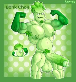 2024 absurd_res anthro balls balls_clench beard big_balls big_penis bonk_choy_(pvz) digital_drawing_(artwork) digital_media_(artwork) electronic_arts elemental_creature elemental_humanoid erection facial_hair flexing flora_fauna genitals glans goatee green_body green_glans green_nipples hi_res huge_balls huge_cock humanoid large_penis leaf long_penis looking_at_viewer male male_only muscular muscular_arms muscular_humanoid muscular_legs muscular_male navel nipples nude pecs penis plant plant_humanoid plants_vs._zombies plants_vs_zombies plants_vs_zombies_2:_it's_about_time popcap_games reference_image saggy_balls sartex signature simple_background solo spread_legs spreading teeth testicles testicles_clench text veiny_balls veiny_testicles