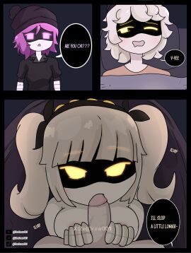 2d blowjob cheating cheating_boyfriend comic dialogue disassembly_drone english_dialogue english_text female glitch_productions humanoid j_(murder_drones) male murder_drones n_(murder_drones) robot robot_boy robot_girl robot_humanoid screen_face sex sleeping straight text uzi_(murder_drones) white_body worker_drone yellow_eyes zecdraw