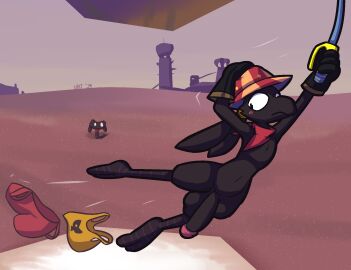 2024 accident accidental_exposure anthro avian balls beak big_balls big_penis bird black_balls black_beak black_body black_clothing black_eyes black_feathers black_gloves black_handwear black_penis blush bottomwear caster_(the_big_catch) clothing detailed_background feathers femboy flaccid gay gay_anal gay_male gay_sex genitals glans gloves handwear hat headgear headwear hi_res homosexual homosexual_male homosexual_sex looking_back looking_down male male/male male_penetrated male_penetrating male_penetrating_male motion_lines penis pink_glans red_bottomwear red_clothing red_hat red_headwear red_shorts scuted_legs scutes shirt shorts solo solo_male tank_top the_big_catch topwear ultilix yaoi yellow_clothing yellow_hat yellow_headwear yellow_shirt yellow_tank_top yellow_topwear