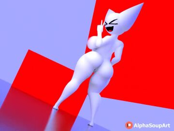 1girls 3d 3d_animation alphasoup animated areolae ass barefoot breasts completely_nude completely_nude_female female female_only femtanyl full_body naked naked_female nipples nude nude_female open_mouth open_smile smile solo solo_female tagme video white_body
