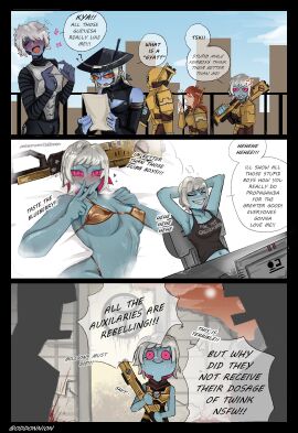 bikini female femboy jealous male odd_onion pornography propaganda tau warhammer_(franchise) warhammer_40k white_hair