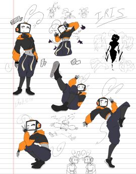 antenna athletic athletic_female bolt_4200 clothing female female_only pose posing reference_sheet robot robot_girl tv_head