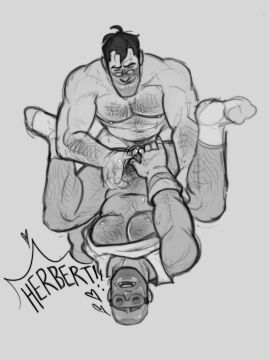 biting_lip cuntboy engineer_(team_fortress_2) fingering gay homosexual ifyunoyuno intersex male male/male mastectomy_scar masturbating_other masturbation medic_(team_fortress_2) team_fortress_2 trans_man transgender transgender_male valve valve_(company)