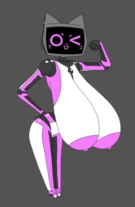 1girls 2d :3 aliasing anthro areolae big_breasts breasts busty cat_face female female_only flexing flexing_arm flexing_bicep gigantic_breasts hanging_breasts huge_areolae huge_breasts humanoid hyper_areola jaggy_lines joints kerfur kerfur_omega_(votv) long_breasts magenta_nipples monitor monitor_head nipples nsfwoaf pink_areola pink_body png robot robot_girl robot_humanoid robot_joints sagging_breasts screen_face skinny solid_color_background solid_colors solo solo_female tagme thin_female thin_waist voices_of_the_void wink winking