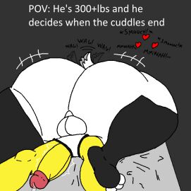 2boys cuddling femboy gay kissing low_quality male meme mike_(mikenoob) mikenoob overweight overweight_male roblox robloxian self_upload stemingbunbun_(character)