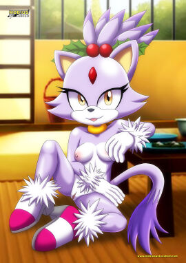 1girls anthro bbmbbf blaze_the_cat breasts female female_only gloves heels looking_at_viewer mobius_unleashed nipples nude open_mouth palcomix pussy sega solo sonic_(series) sonic_the_hedgehog_(series)