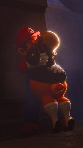 1boy 1girls 3d 3d_(artwork) agent_3_(splatoon) ass ass_grab big_ass big_penis black_clothing blender_(artwork) blue_overalls closed_eyes clothing crack_pairing crack_ship crossover dat_ass duo enormous_ass facial_hair fat_ass female gloves grabbing_ass hand_on_ass hat human human_male human_on_humanoid humanoid humanoid_female idiotboxangel imminent_sex inkling inkling_girl interspecies kabalmystic_(style) kissing large_ass large_penis light-skinned_female light-skinned_male light_skin male male/female mammal marine mario mario_(series) mature mature_female mature_male nintendo penis penis_between_legs red_hat red_shirt shirt shoes shorts socks splatoon splatoon_(series) squid squid_humanoid straight thick_ass thigh_sex white_gloves white_socks wide_hips