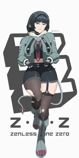 female jane_doe_(zenless_zone_zero) mihoyo mouse_ears mouse_girl mouse_tail thick_thighs zenless_zone_zero