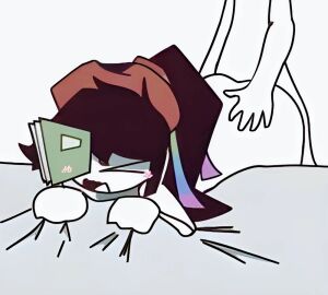 ambiguous_penetration ass ass_grab ass_up bed black_hair closed_eyes copyright_request from_behind fundamental_paper_education miss_sasha miss_sasha_(fundamental_paper_education) moan nude open_mouth penetration sex vhfd white_skin