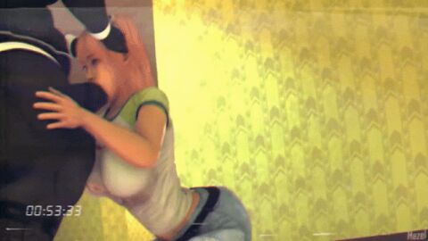 1futa 1girls :>= animated animated_gif ass backrooms big_penis blowjob breasts clothed clothing crossover dead_or_alive facefuck forced_blowjob forced_oral futanari hair_ornament hands_on_head hazel3dart honoka_(doa) huge_breasts interspecies irrumatio karelia_(acerattman) karelia_futanari_(acerattman) monster monster_girl nude nude_female nude_futa_clothed_female penis pink_hair tecmo vhs_filter