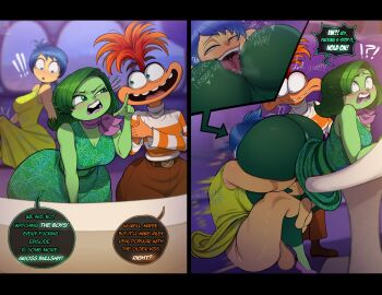 1futa 1girls 2024 2d 2d_(artwork) alternate_ass_size alternate_body_type anxiety_(inside_out) ass ass_bigger_than_head ass_worship bending_over bent_over_table big_ass big_butt blackwhiplash blue_hair boner bottom_heavy breasts bulge bulge_through_clothing bwl censored censored_penis cleavage clothing comic constricted_pupils dialog disgust_(inside_out) disney dress eating_ass english english_dialogue english_text erection_under_clothes face_in_ass fat_ass fear_(inside_out) female full_color fully_clothed futa_on_female futanari gigantic_ass green_body green_eyes green_hair green_skin high_resolution highres horny hourglass_figure huge_ass huge_butt inside_out inside_out_2 intersex joy_(inside_out) legs lipstick no_penetration nonconsensual open_mouth orange_body orange_hair orange_skin pantyhose partially_clothed penis pixar poll_winner sex shocked shocked_expression standing surprised tagme tagme_(character) text thick thick_thighs tight_clothing tongue tongue_out wide_hips yellow_body yellow_skin