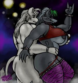 ambiguous_penetration animatronic anthro anthro_on_anthro anthro_penetrated anthro_penetrating anthro_penetrating_anthro anthro_penetrating_female areola ass biceps big_ass big_breasts big_butt big_nipples black_areola black_clothing black_nipples blue_eyes bns_arts bracelet breasts brown_leather canid canine canis claws clothed clothing clothing_around_legs clothing_around_one_leg clothing_aside clothing_pull collar countershade_face countershade_tail countershade_torso countershading curvy_figure ear_piercing erect_nipples eyebrows felid female female_penetrated five_nights_at_freddy's five_nights_at_freddy's:_security_breach fur gold_piercing green_hair grey_body grey_fur grey_hair hair hand_on_partner hand_on_torso hi_res holding_partner jewelry leather leather_bracelet leather_collar lion long_hair long_tail looking_at_another looking_at_partner looking_back looking_back_at_another looking_back_at_partner looking_pleasured machine male male/female male_penetrating male_penetrating_female mammal mostly_nude muscular muscular_anthro muscular_female muscular_male nipples nipples_visible_through_clothing pantherine panties panties_around_legs panties_around_one_leg panties_aside panties_down partially_clothed pattern_clothing pecs penetration piercing public public_sex purple_clothing red_clothing red_panties red_topwear red_underwear robot roxanne_wolf_(fnaf) scottgames sex sharp_teeth smile smiling_at_another smiling_at_partner spiked_bracelet spiked_collar spikes steel_wool_studios striped_clothing stripes t.n. tail tail_brush teeth thick_eyebrows thick_thighs thigh_highs_only topwear topwear_lift topwear_pull underwear underwear_around_legs underwear_around_one_leg underwear_aside underwear_down voluptuous voluptuous_female white_body white_fur white_hair wide_hips wolf yellow_eyes