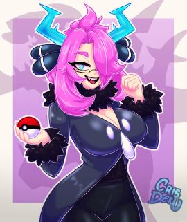 2d big_ass big_breasts big_butt big_thighs big_titties breasts clothing crisdeku curvaceous curvaceous_female curvaceous_figure curvy curvy_figure curvy_hips cynthia_(pokemon)_(cosplay) female female_focus female_only original original_character pink_hair short_hair