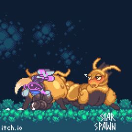 1:1 anal anal_sex animal_genitalia animal_penis animated anthro anthro_on_feral arthropod ball_gag blue_penis blush bodily_fluids breath canid canine centipede clothing cum cum_in_ass cum_inside cum_on_face cum_on_own_face cum_on_self duo equine_genitalia equine_penis fennec_fox feral fox gag genital_fluids genitals latex latex_clothing latex_skinsuit male male/male mammal mustard_(ses_vanbrubles) myriapod orange_tail panting penetration penis science_fiction ses_vanbrubles short_playtime size_difference skinsuit star_spawn tail tight_clothing true_fox zoophilia