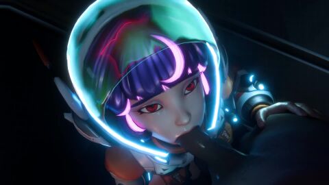 1boy 1girls 3d 3d_animation animated animation asian asian_female astronaut astronaut_helmet blowjob cock_worship dark-skinned_male dark_skin fellatio female helmet huge_cock juno_(overwatch) light-skinned_female light_skin male male/female oral overwatch overwatch_2 pale-skinned_female pale_skin penis purple_hair red_eyes skin_contrast skin_tone_difference sound sucking_penis tagme video waifu_enjoyer