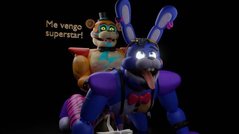 3d ahe_gao anal anal_sex animatronic anthro ass bear biceps blue_eyes blue_nails bowtie bunny bunny_boy cum cum_in_ass cum_inside cum_puddle dialogue donsombras facial_markings fanmade_design five_nights_at_freddy's five_nights_at_freddy's:_security_breach fnaf freddyxbonnie gay gay_sex glamrock_bonnie_(fnaf) glamrock_freddy_(fnaf) lagomorph lagomorph_humanoid lighting_bolt machine male male/male male_ahegao male_only male_penetrating muscular muscular_male non_human orange_body purple_body robot robot_humanoid scottgames sex sex_from_behind spanish_dialogue spanish_text spiked_bracelet steel_wool_studios tan_body top_hat two-tone_body ursid ursid_humanoid ursine