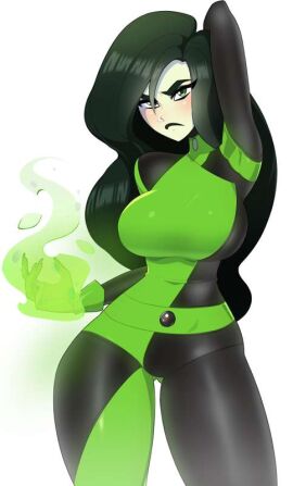 1girls 2025 2d 2d_(artwork) alternate_version_available arm_raised arm_up blush bodysuit clothed clothed_female energy energy_manipulation female female_only fully_clothed green-skinned_female green_eyes green_skin kim_possible light-skinned_female light_skin long_hair looking_at_viewer minicop2001 pale-skinned_female pale_skin powers questionable realistic_proportions sfw shego simple_background solo solo_female superpowers villainess