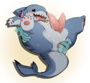 1animal 2_penises anal_fingering ass bestiality bodily_fluids cute diphallia diphallism feral feral_only fish genital_fluids genitals hi_res jeff_the_land_shark male male/male male_only marine marvel marvel_comics multi_genitalia multi_penis navi_(artist) non-human non-human_only penis precum shark shark_penis shark_teeth solo