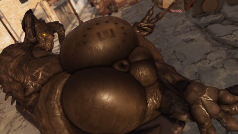 1boy 3d anthro ass back_view balls deathclaw enclaw_(willie_piv) fallout gay horns inviting looking_at_viewer looking_back male male_only presenting presenting_ass presenting_butt roblox solo solo_focus tagme tail willie_piv