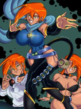 1girls bare_arms bare_legs bare_shoulders bare_thighs ben_10 big_breasts bikini bikini_bottom bikini_top breasts cartoon_network clothed clothing color female female_focus female_only future_gwen green_eyes gwen_tennyson hi_res large_breasts light-skinned_female light_skin looking_at_viewer orange_hair short_hair solo solo_female tagme tazwomante thick_thighs