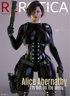 1girls 3d alice_abernathy ass big_breasts breasts bubble_ass bubble_butt capcom cga3d cleavage clothing curvaceous curvy curvy_body curvy_female curvy_figure erect_nipples erotichris female female_only hard_nipples lingerie magazine magazine_cover mature_female milf milla_jovovich nipples pale_skin patreon_username resident_evil resident_evil_(film) solo thick_thighs twitter_username voluptuous voluptuous_female wide_hips