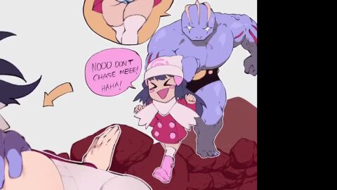 1boy 1girls animated anus big_dick blue_and_white_striped_panties blue_hair chasing cum_in_pussy cum_inside dawn_(pokemon) feet machoke pink_jacket pokemon pokemon_platinum pokephilia tagme thiccwithaq thighhighs vagina vaginal_penetration video voice_acted white_beanie white_scarf white_thighhighs