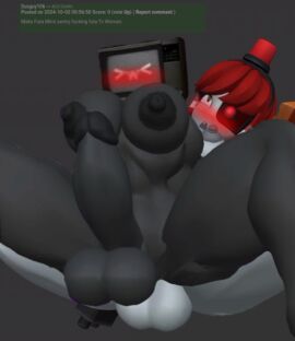 2futas 3d 3d_model arm_cannon black_breasts blush breasts futa/futa futa_on_futa futanari grey_skin huge_cock hung_bottom intersex mimi_sentry mimi_sentry_(futa) orange_eyes penis prisma3d prisma3dnsfw red_hair responding_comment sentry_(team_fortress_2) skibidi_toilet team_fortress_2 thick_thighs tv_woman tv_woman_(skibidi_toilet) tv_woman_(tuis) valve valve_(company)