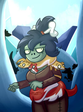 1girls breasts curvy electronic_arts female lolwutburger lwbafterdark plants_vs_zombies popcap pussy undead vagina weasel_hoarder_(pvz) zombie zombie_(pvz) zombie_girl