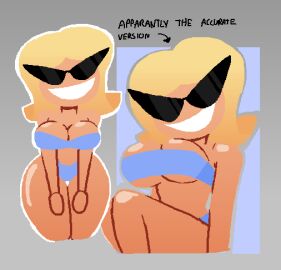 1girls 2d arcaned_roses bikini breasts female female_only knick_knack pixar roses_arcaned solo sunglasses sunny_miami